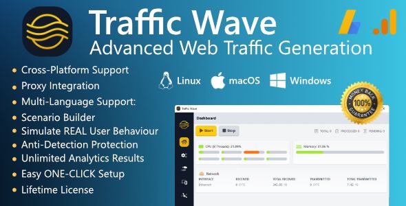 Traffic Wave | Advanced Cross-Platform Web Traffic Generation Bot