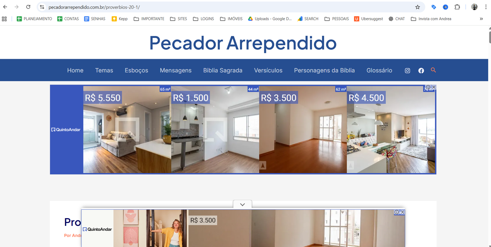 💥 Website “Pecador Arrependido” – AdSense Approved! 💥
