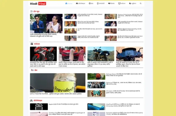 Hindi Viral – News Website Templates For GeneratePress