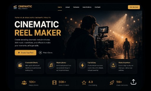 Cinematic Reel Maker – AI-Powered Short Video & Reel Creation Platform