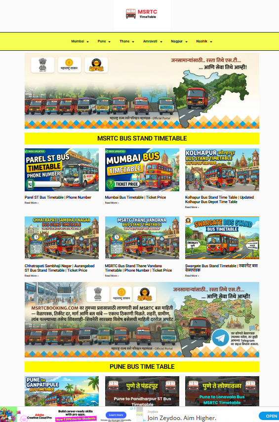 msrtcbooking.com | 2 years Old Domain | DA 15 | Traffic 400K + | Gov Domain